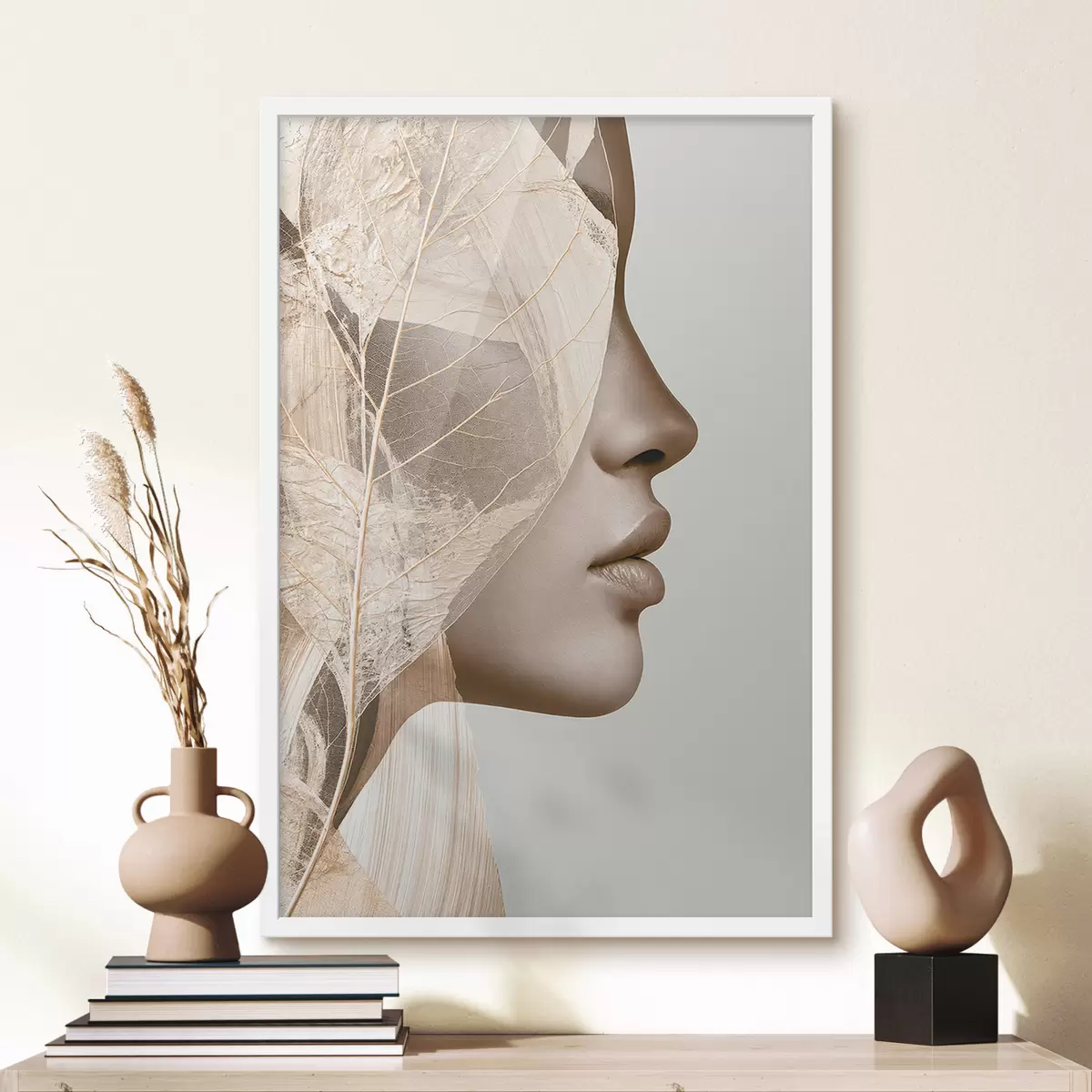 Poster Abstract portret van een vrouw f50865