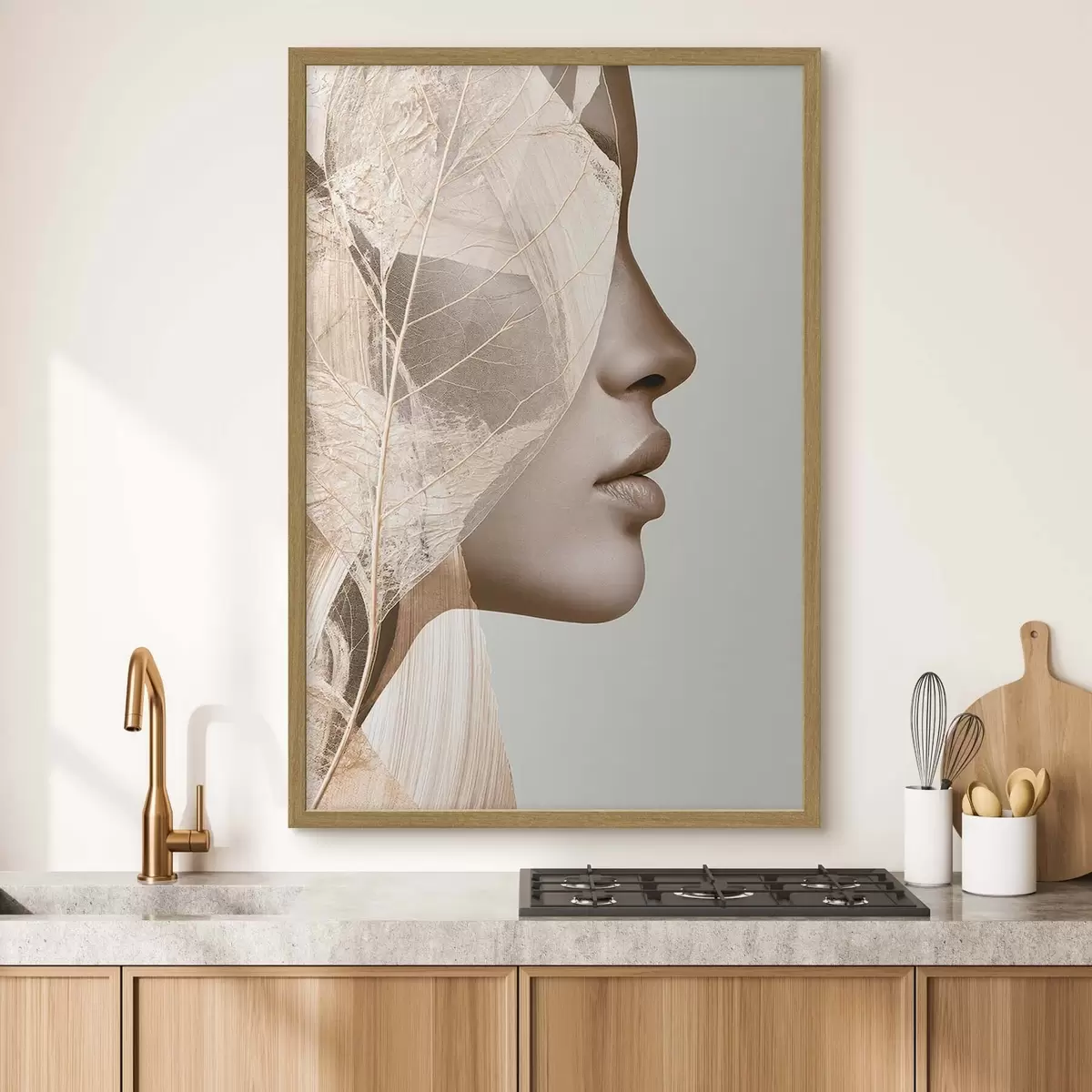 Poster Abstract portret van een vrouw f50865