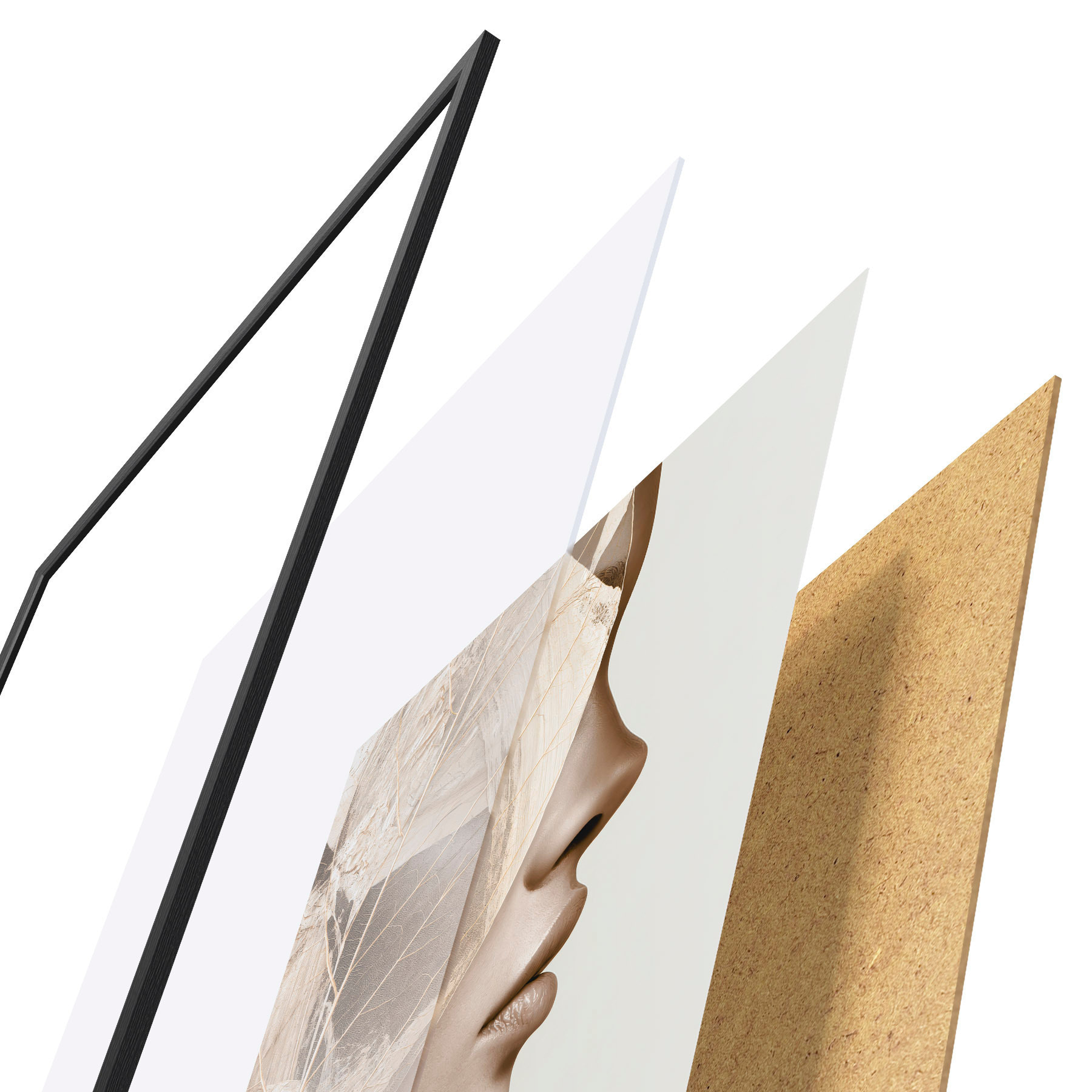 Poster Abstract portret van een vrouw f50865