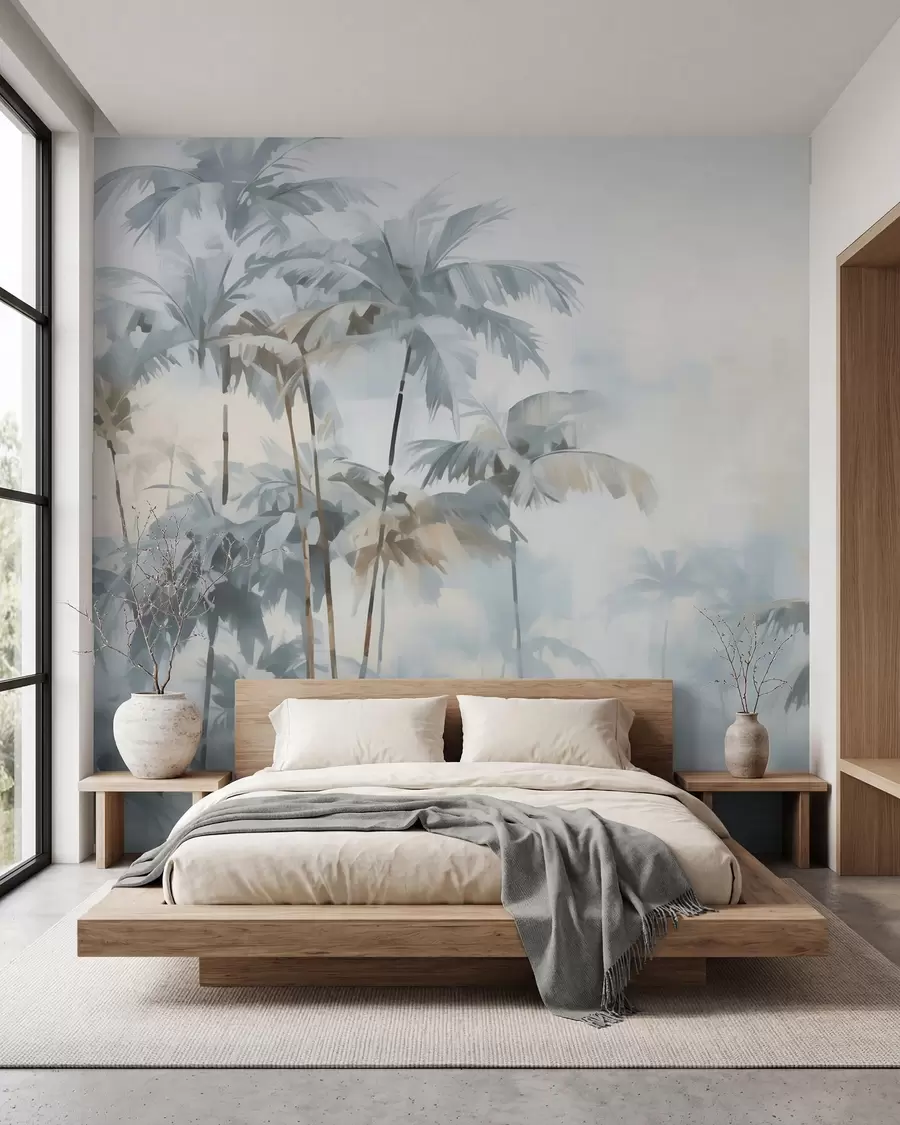 Fotobehang Abstracte palmbomen w05994