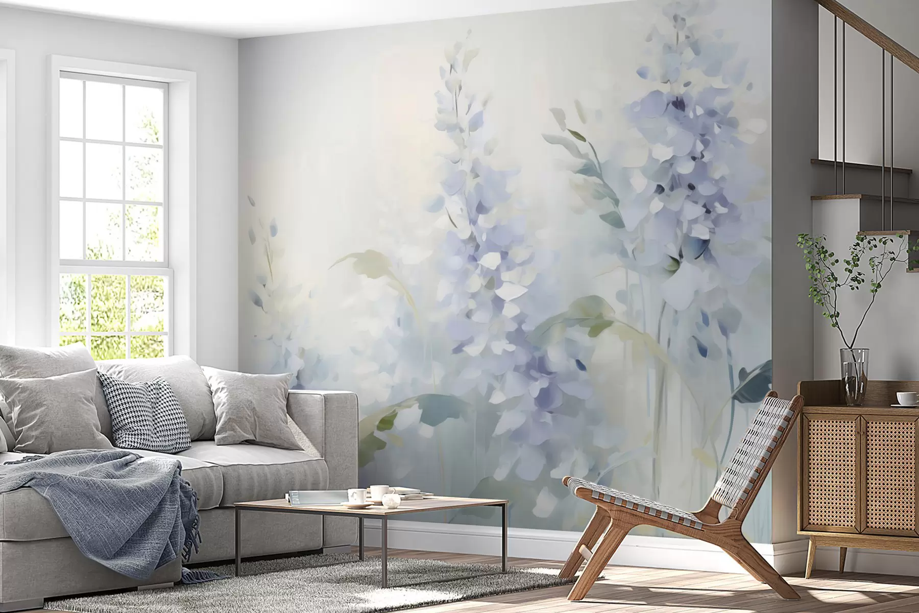 Fotobehang Een vleugje blauw w05995