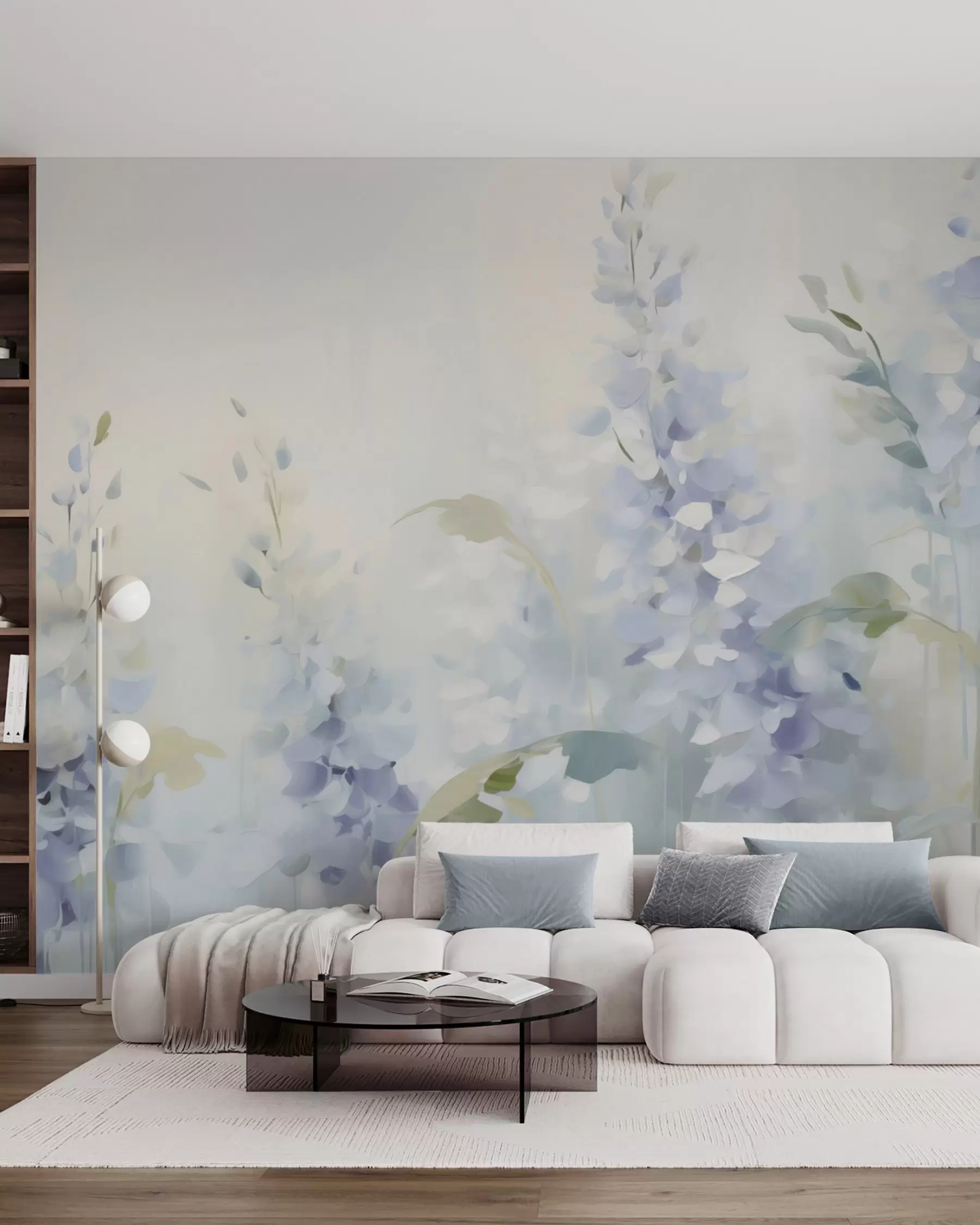 Fotobehang Een vleugje blauw w05995
