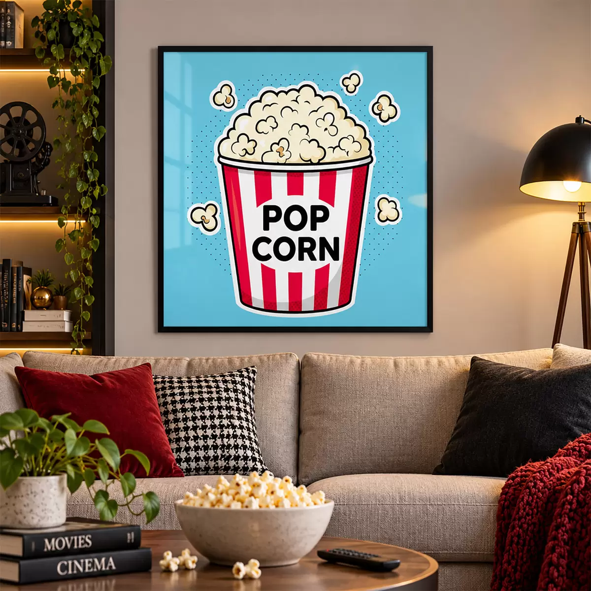 Poster Tussendoortje met heerlijke popcorn f50791