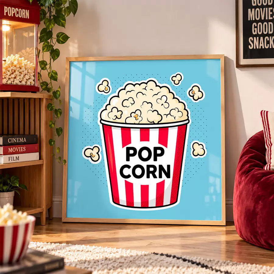Fotobehang Tussendoortje met heerlijke popcorn f50791