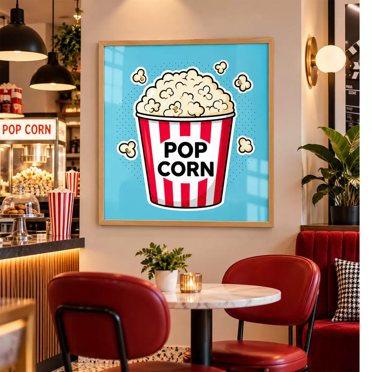Poster Tussendoortje met heerlijke popcorn f50791