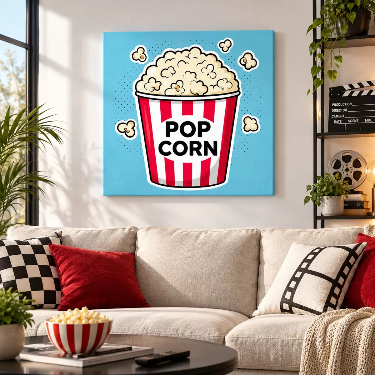  Schilderijen Tussendoortje met heerlijke popcorn s50791