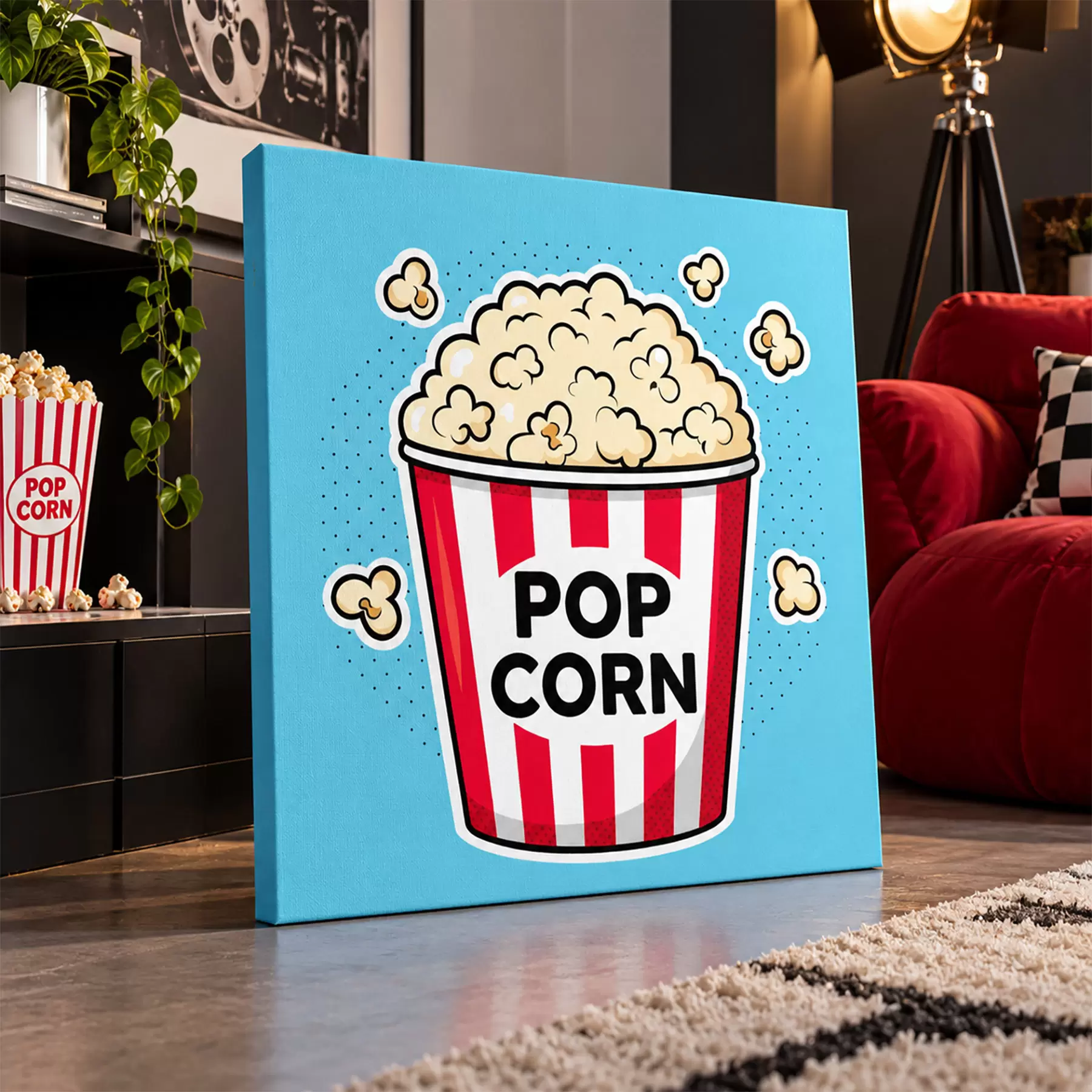  Schilderijen Tussendoortje met heerlijke popcorn s50791