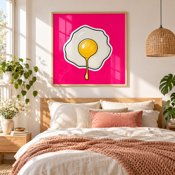 Poster Een heerlijk ontbijt met spiegeleieren, Posters met eten en drinken, f50788wo : Uwalls