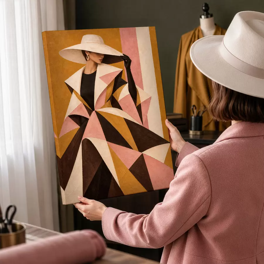  Schilderijen Chique elegantie met een geometrisch ontwerp s50882