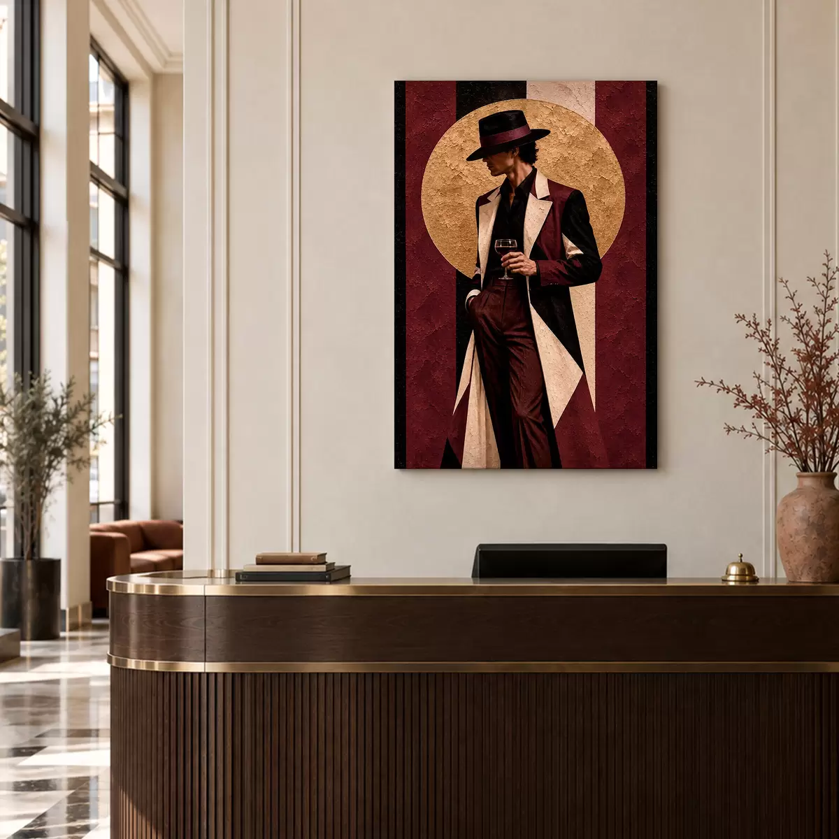  Schilderijen Een elegante stijl met een verfijnd drankje s50886