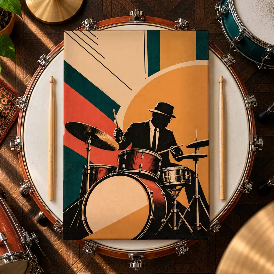  Schilderijen Jazzritmes in levendige kleuren s50928