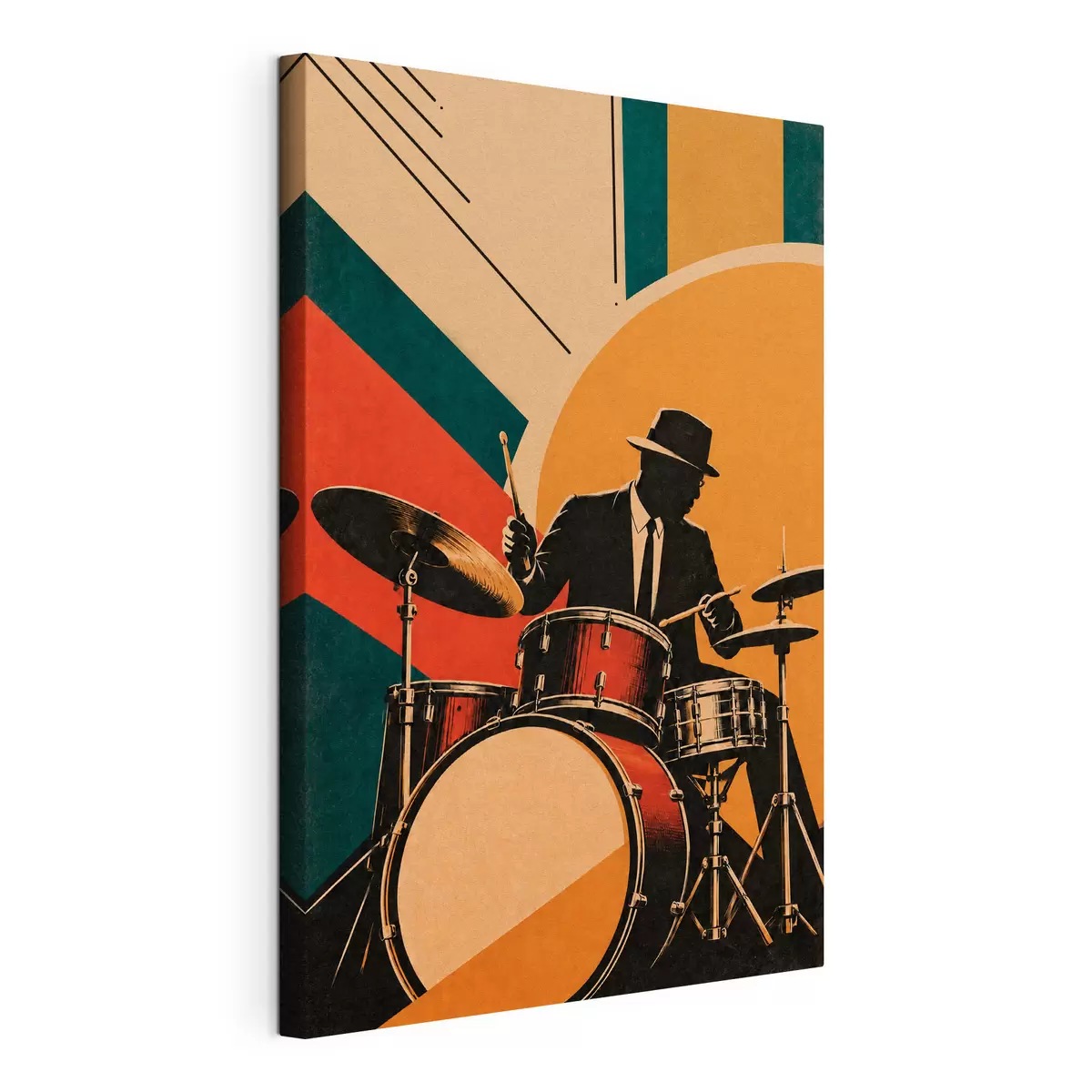  Schilderijen Jazzritmes in levendige kleuren s50928