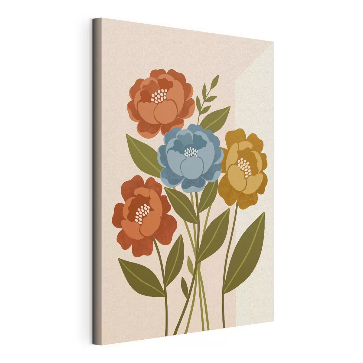  Schilderijen Levendige bloemen in zachte pasteltinten s50730