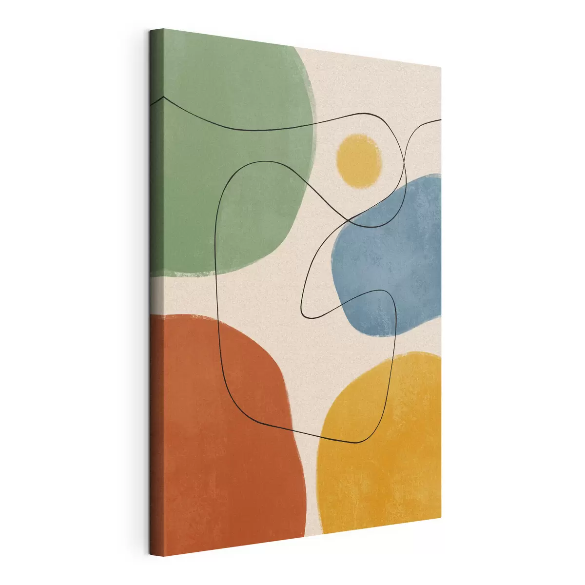  Schilderijen Abstracte vormen in rustgevende kleuren s50736