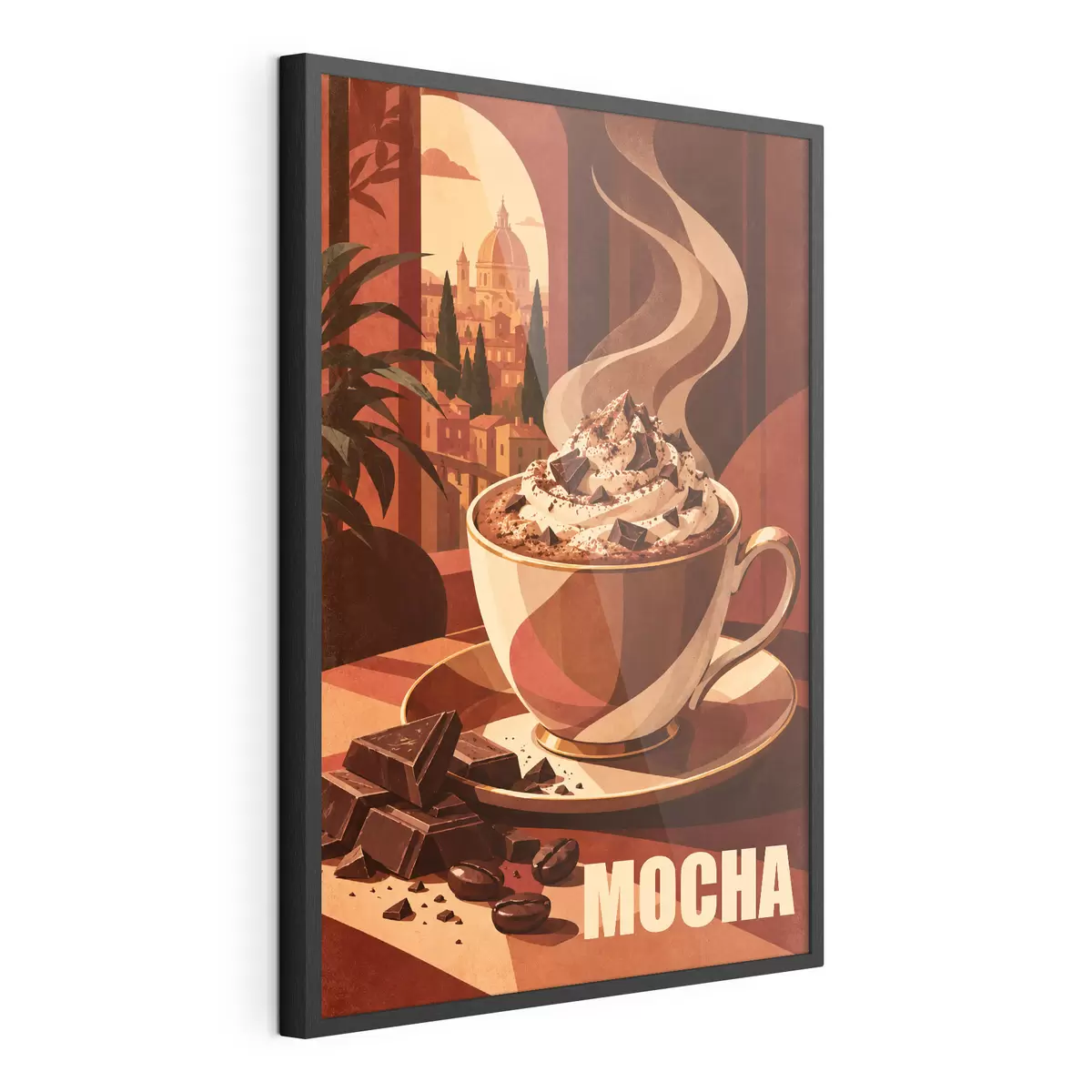 Poster Warme mokka met romige topping f50876