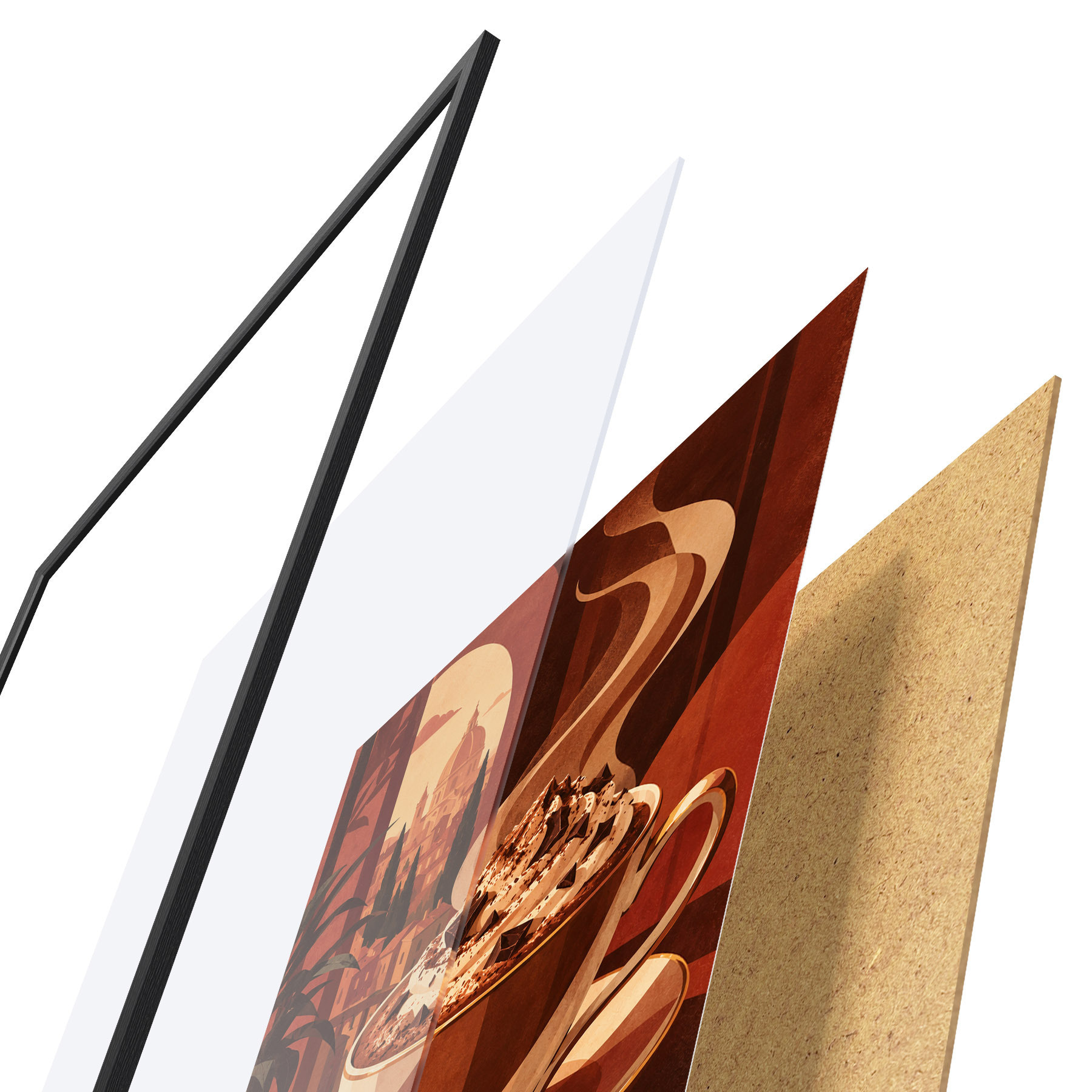 Poster Warme mokka met romige topping f50876