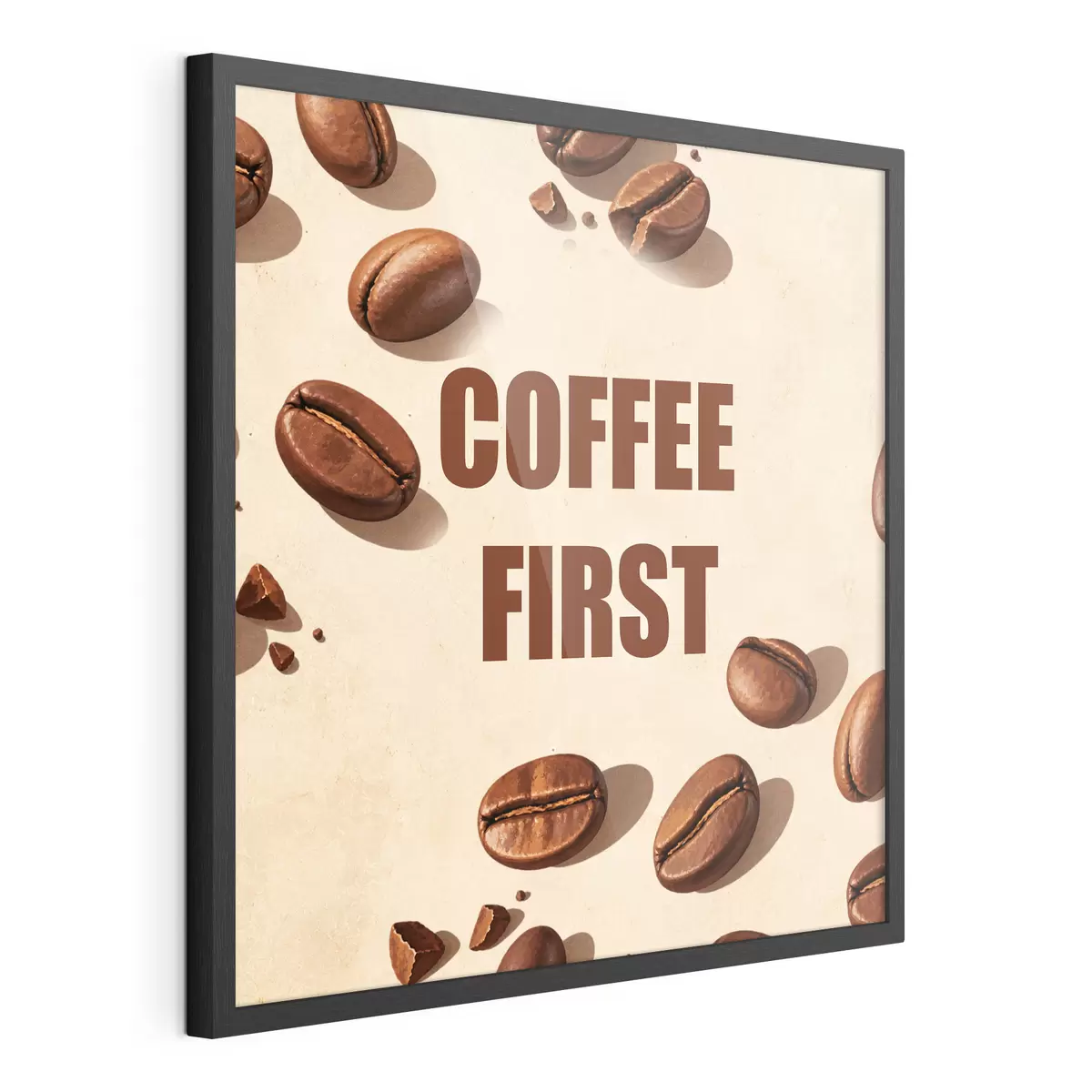 Poster Sta op en zet een kopje koffie f50878