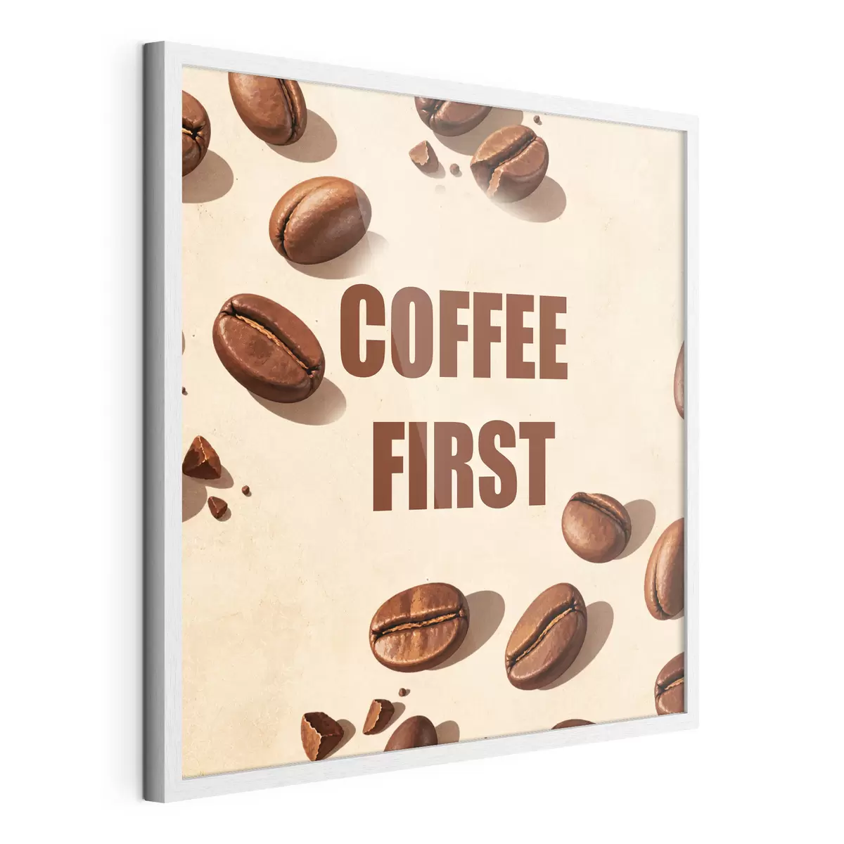 Poster Sta op en zet een kopje koffie f50878