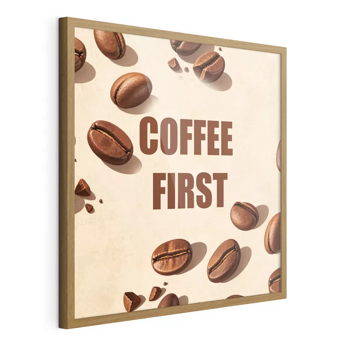 Poster Sta op en zet een kopje koffie f50878