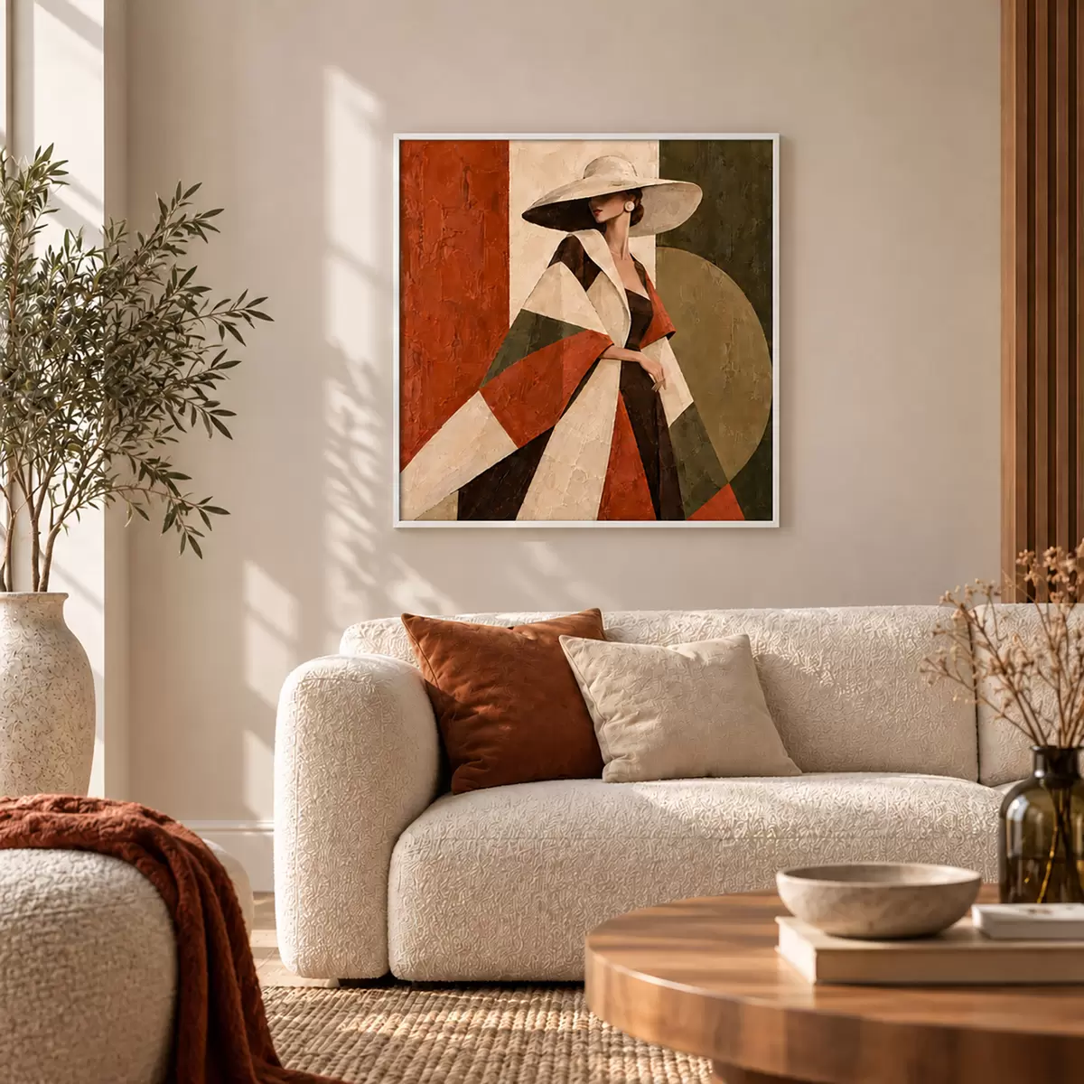 Poster Chique elegantie in levendige kleuren f50879