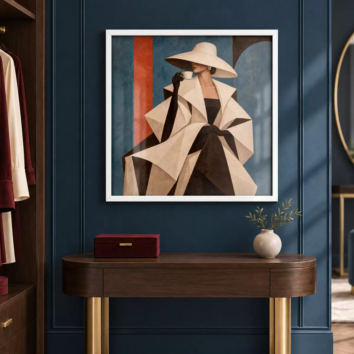 Poster Elegante mode met een moderne twist f50881
