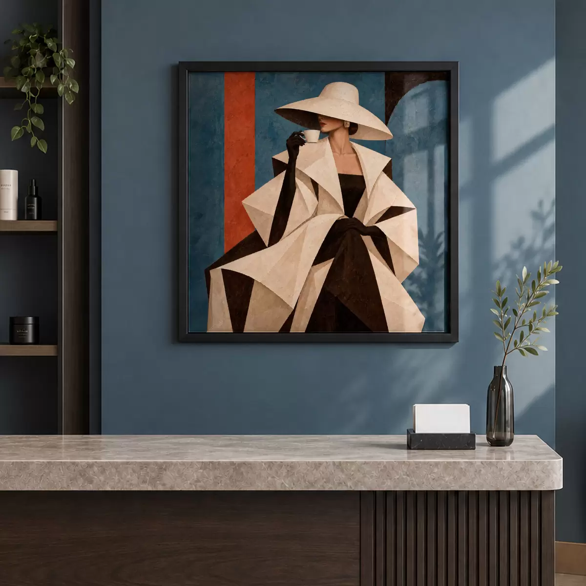 Poster Elegante mode met een moderne twist f50881