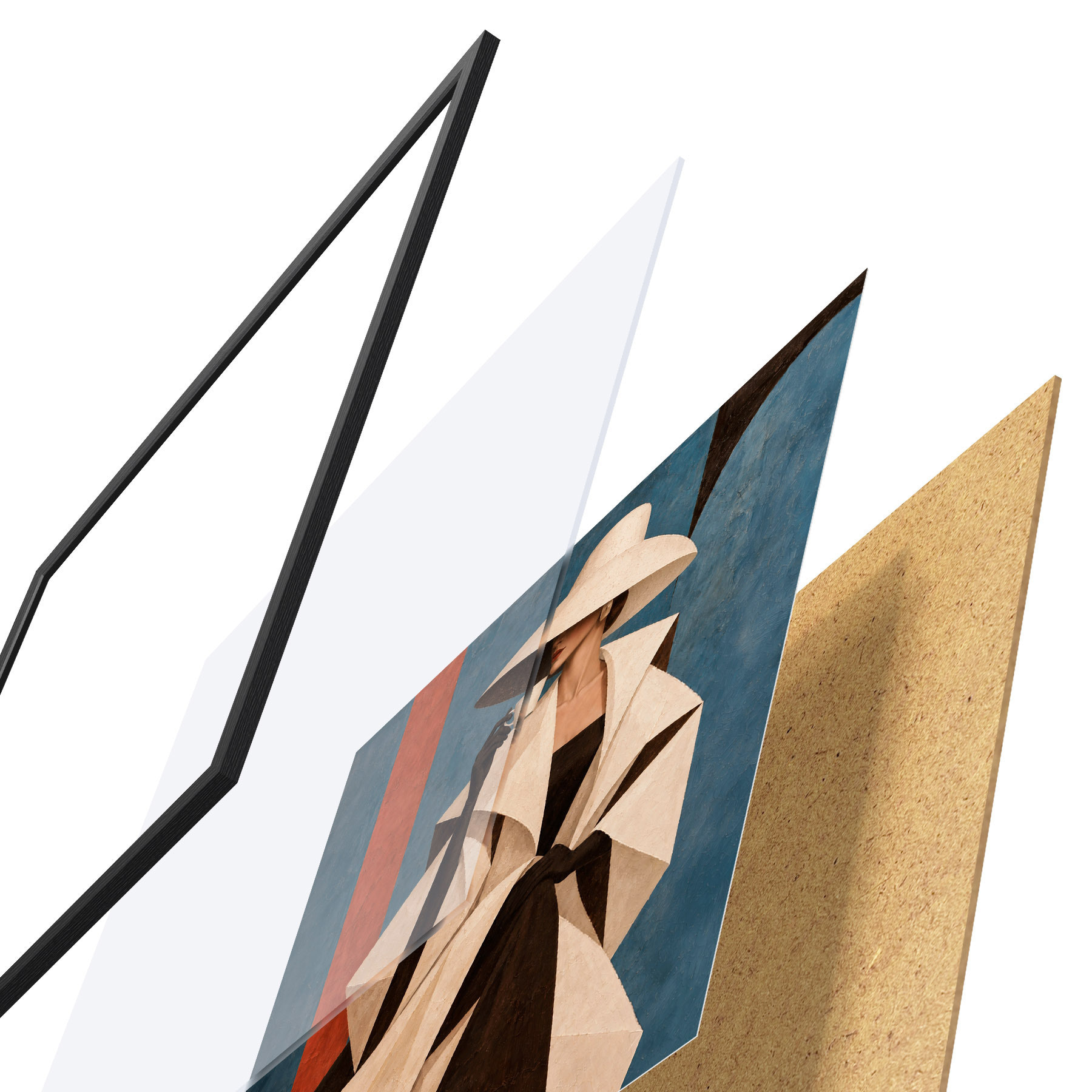Poster Elegante mode met een moderne twist f50881