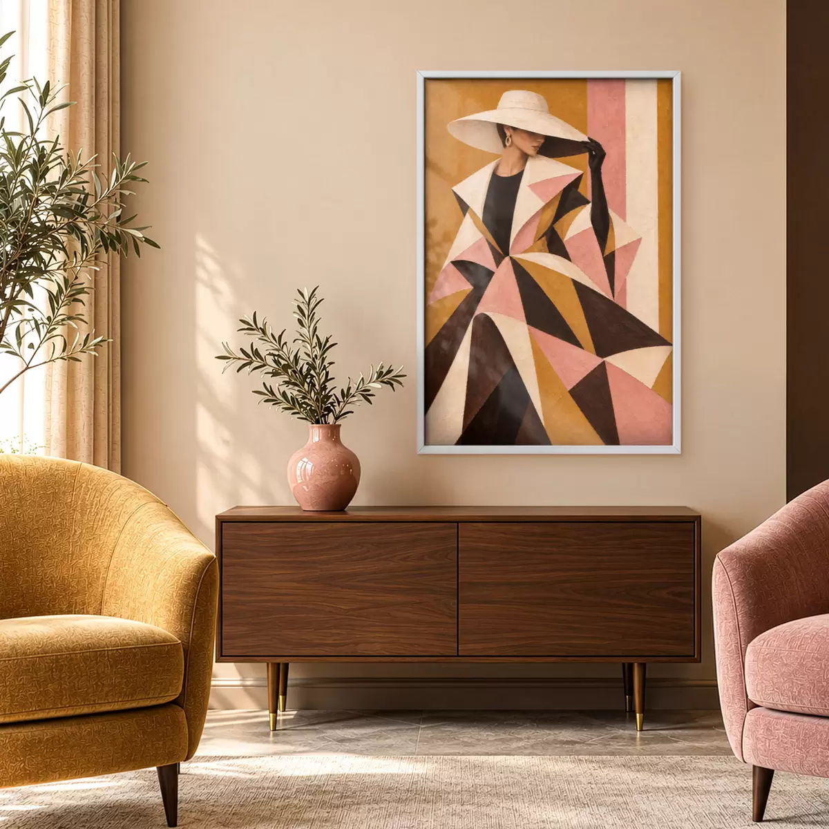 Poster Chique elegantie in opvallende patronen f50882