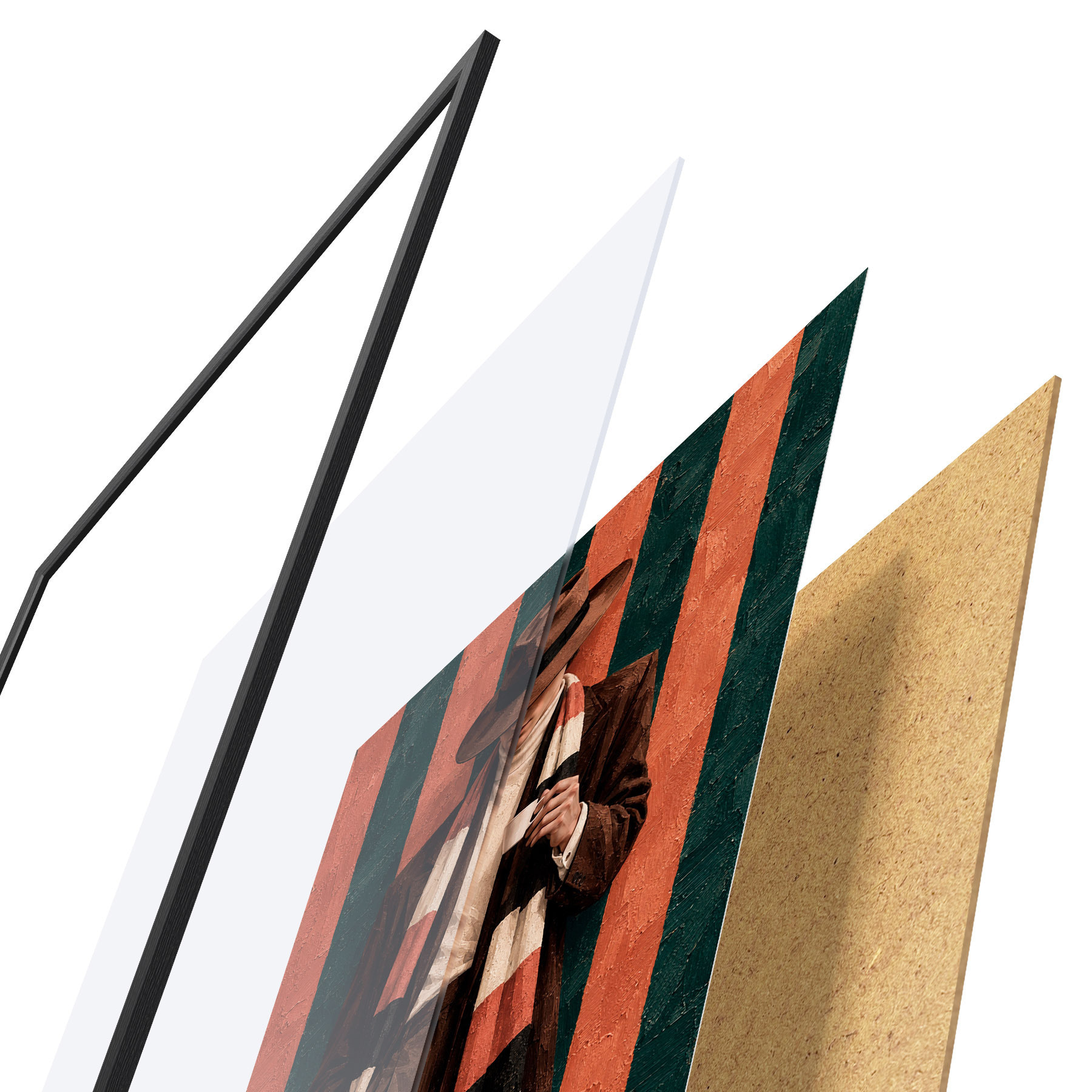 Poster Stijlvol figuur met een kopje in de hand f50884