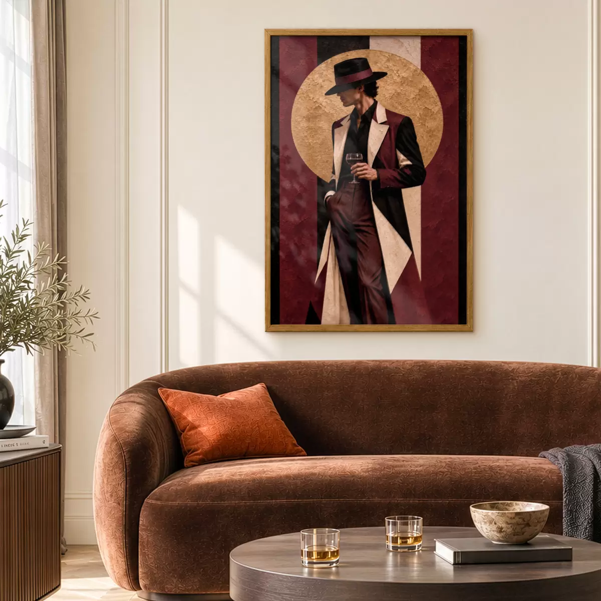 Poster Chique elegantie met een vleugje vintage f50886