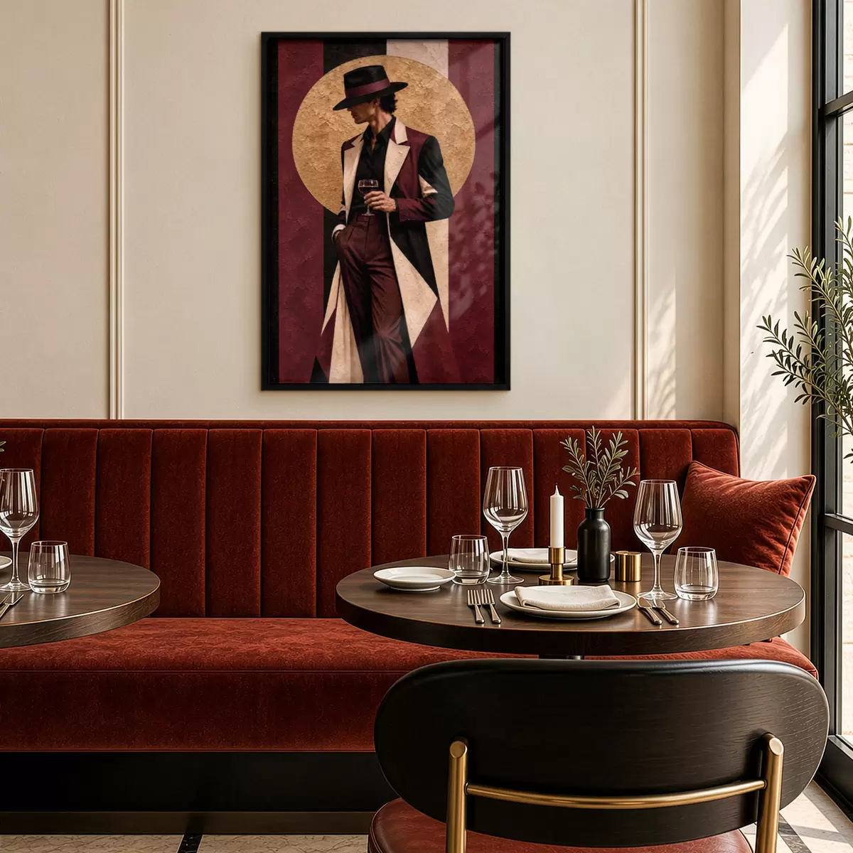 Poster Chique elegantie met een vleugje vintage f50886