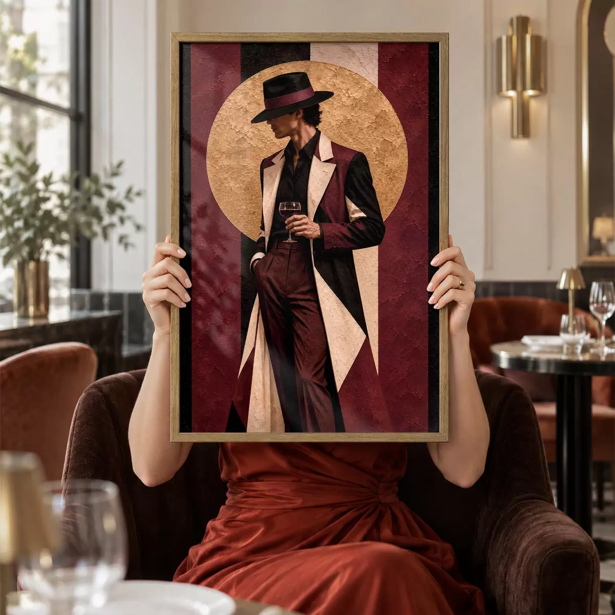 Poster Chique elegantie met een vleugje vintage f50886