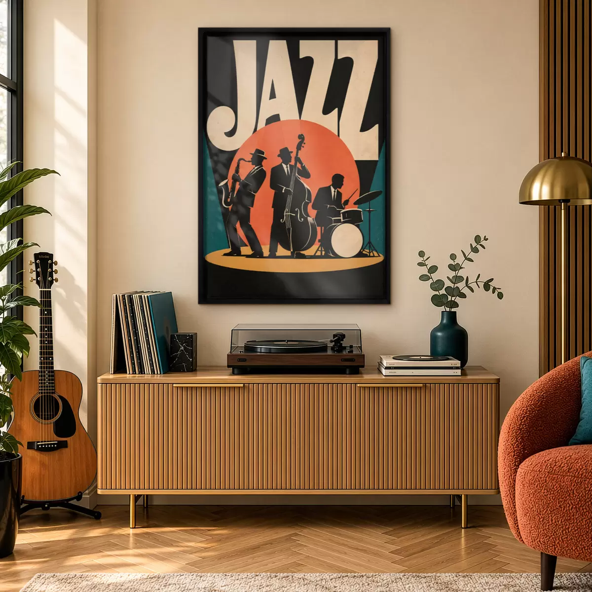 Poster Live jazz: ritme en soul gaan hand in hand f50921