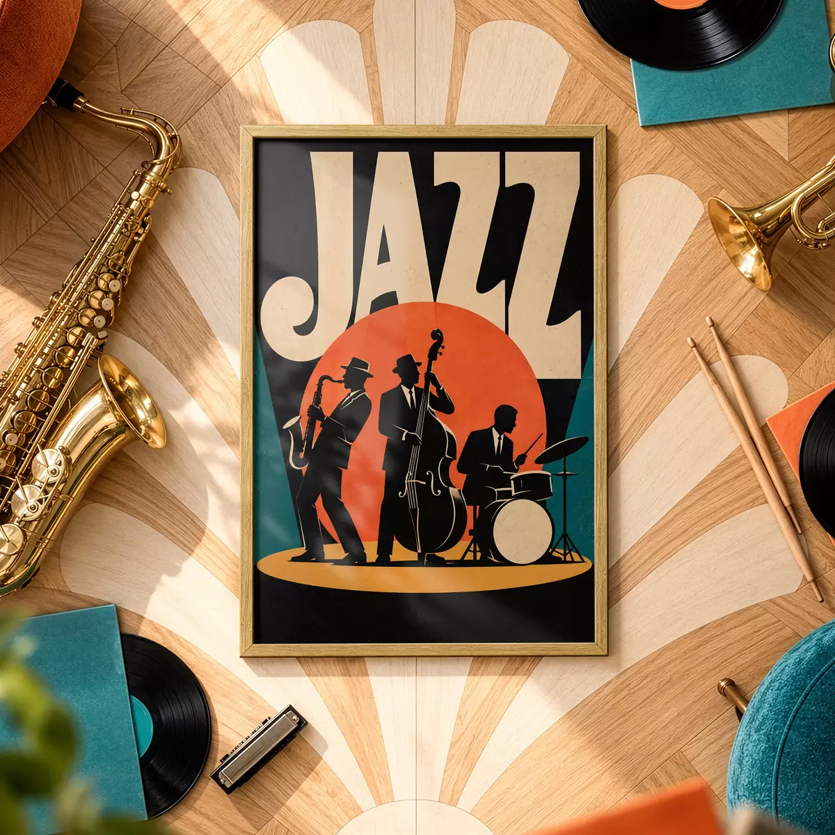 Poster Live jazz: ritme en soul gaan hand in hand f50921