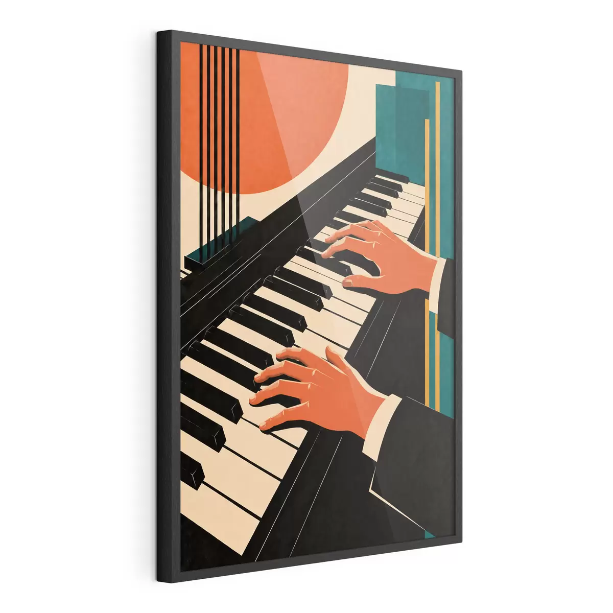 Poster Melodieën spelen op de pianotoetsen f50922