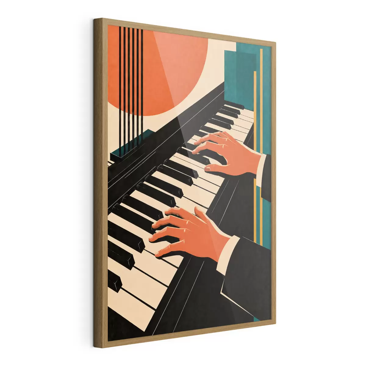 Poster Melodieën spelen op de pianotoetsen f50922