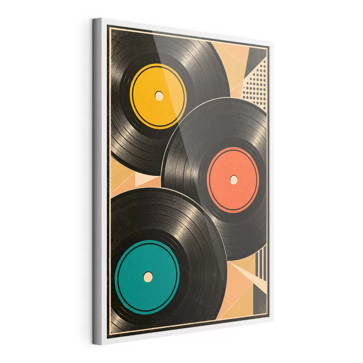 Poster Kleurrijke vinylplaten in harmonie f50923