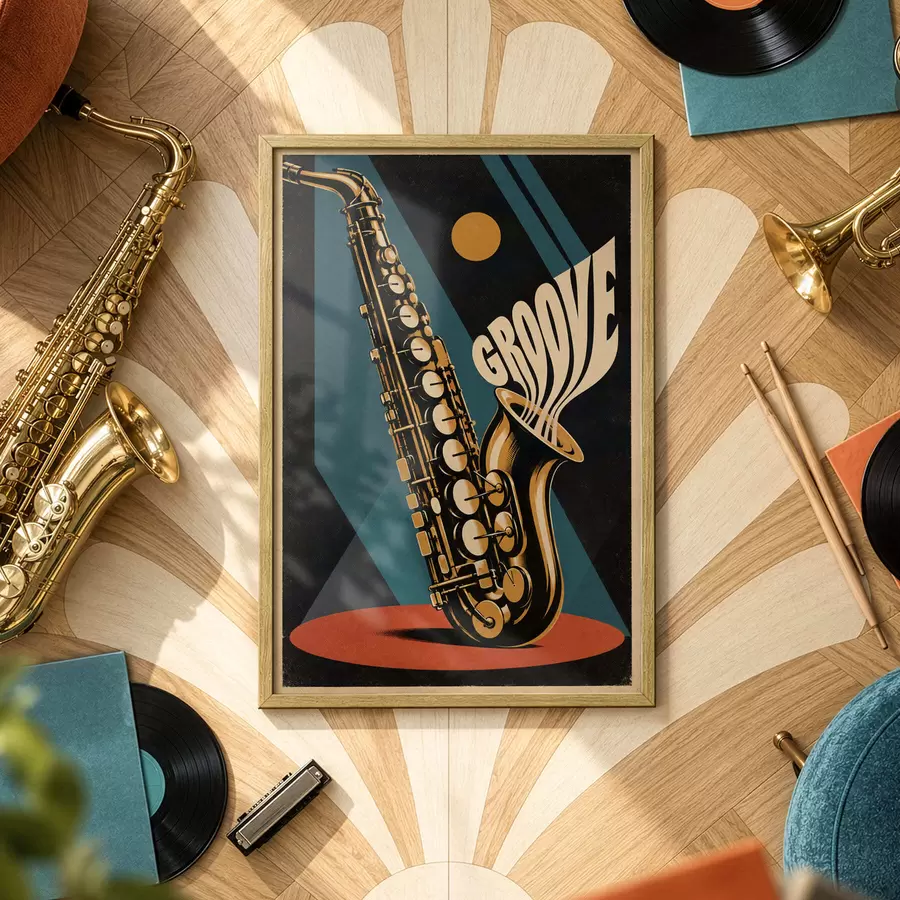 Fotobehang Zangerige melodieën klinken overal f50927