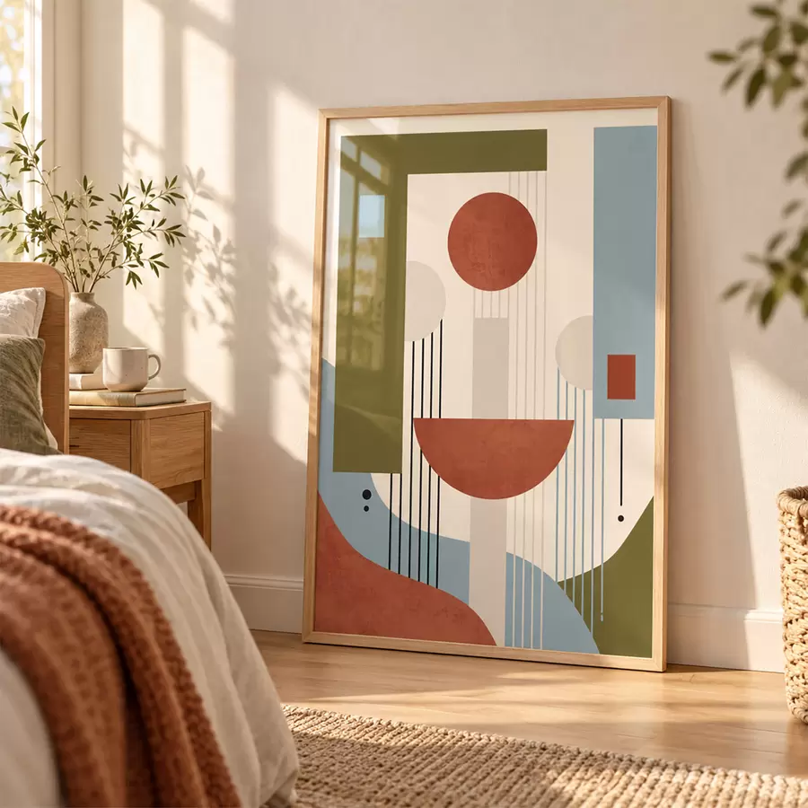 Fotobehang Abstracte vormen in aardetinten f50732