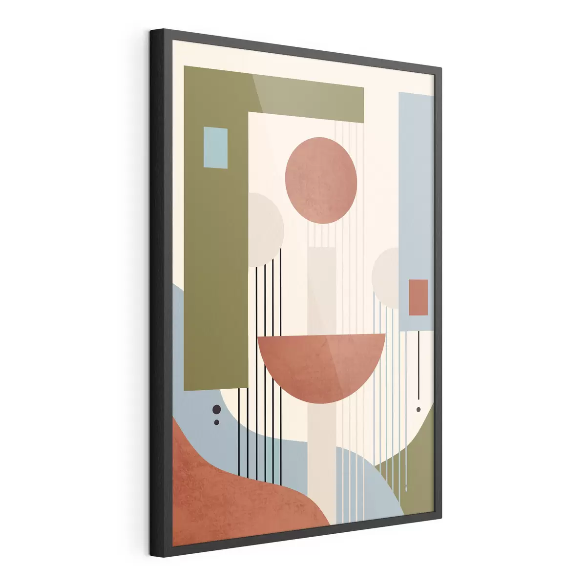 Poster Abstracte vormen in aardetinten f50732