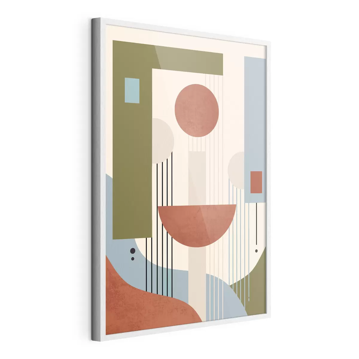 Poster Abstracte vormen in aardetinten f50732