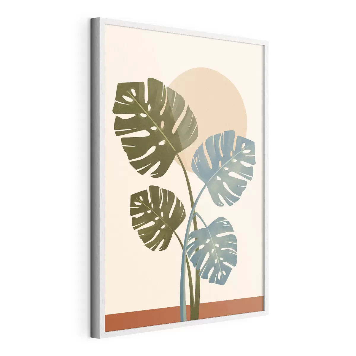 Poster Tropische bladeren in zacht zonlicht f50733