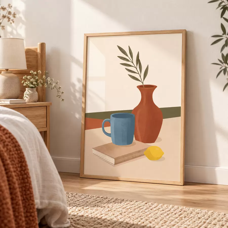 Fotobehang Gezellig stilleven met warme tinten f50735