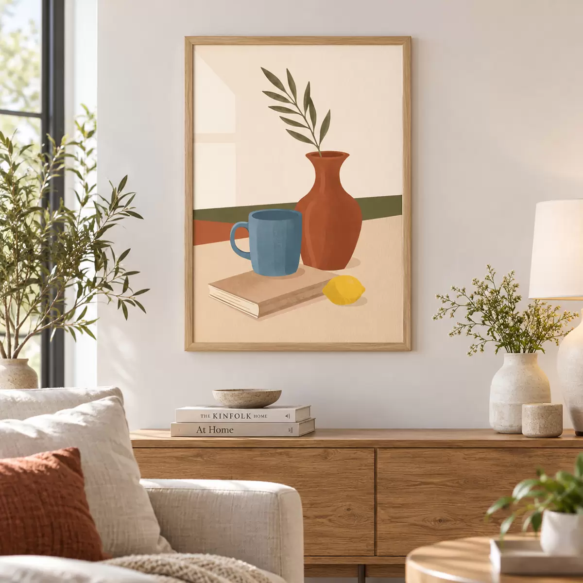 Poster Gezellig stilleven met warme tinten f50735