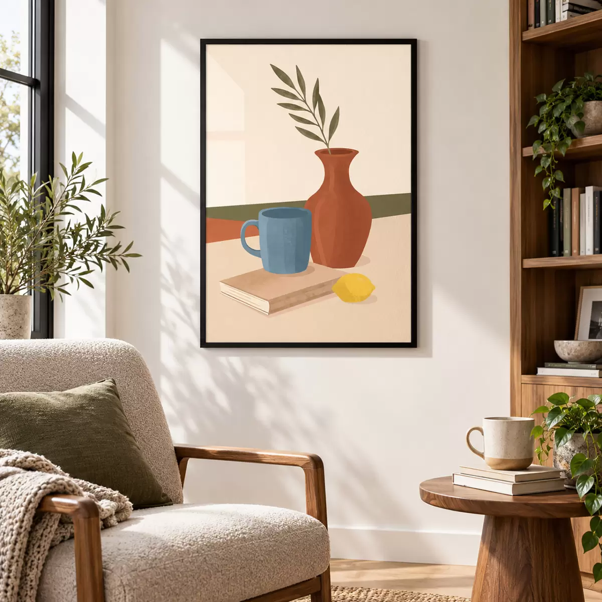 Poster Gezellig stilleven met warme tinten f50735