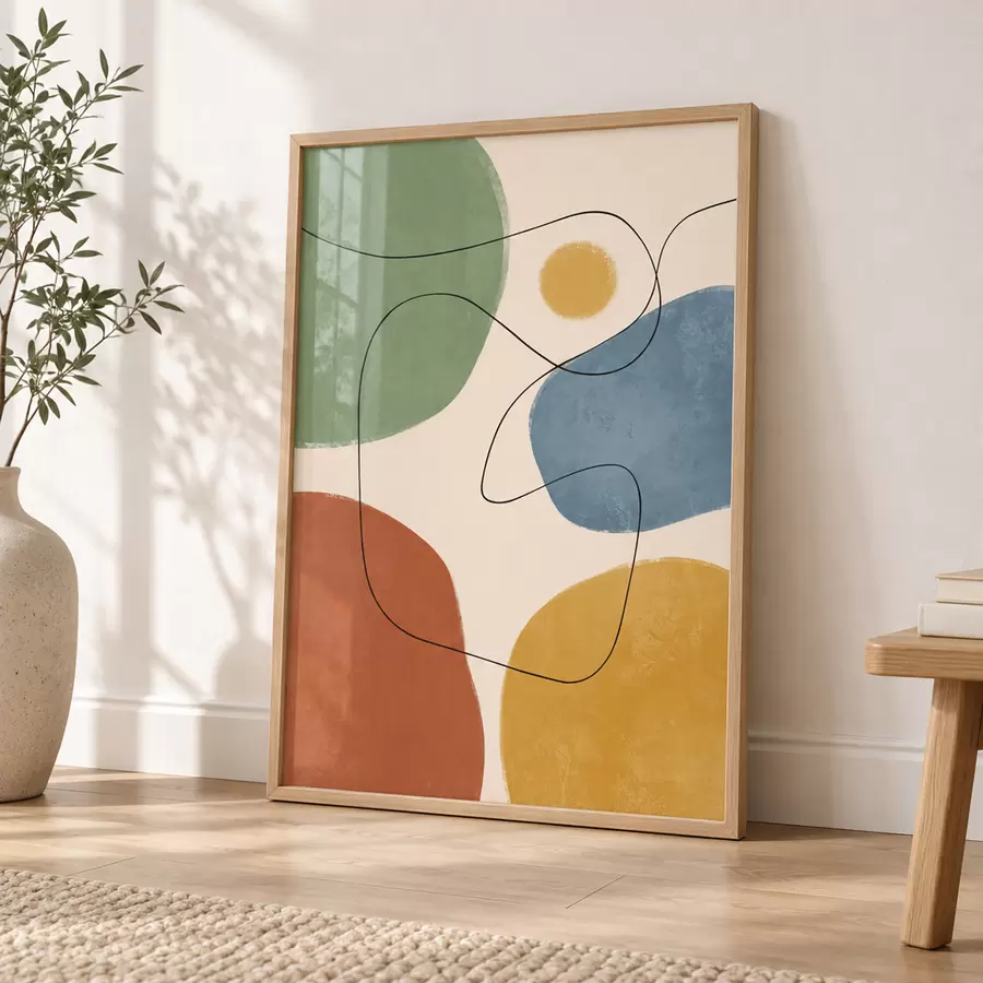 Fotobehang Abstracte kleuren met vloeiende lijnen f50736