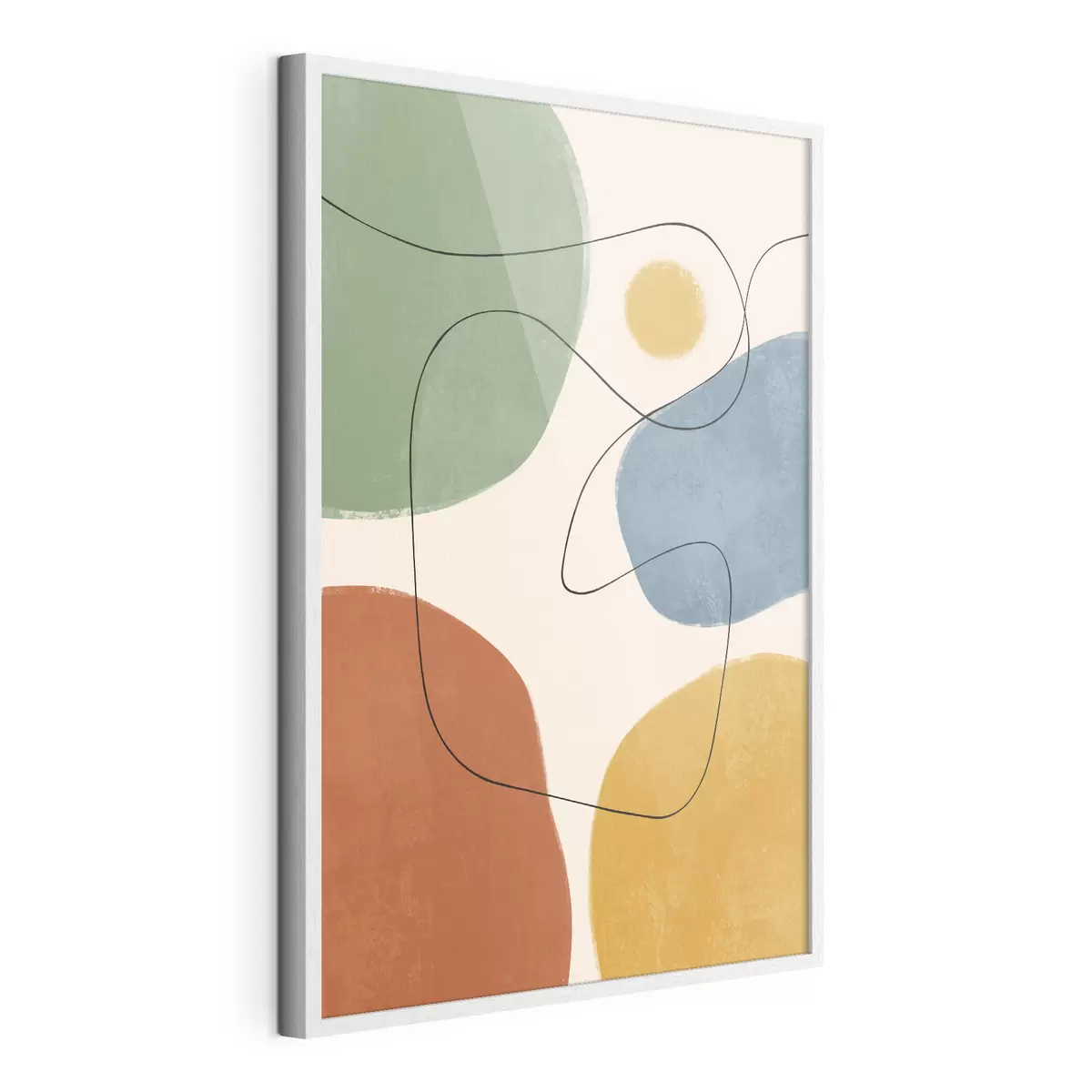 Poster Abstracte kleuren met vloeiende lijnen f50736