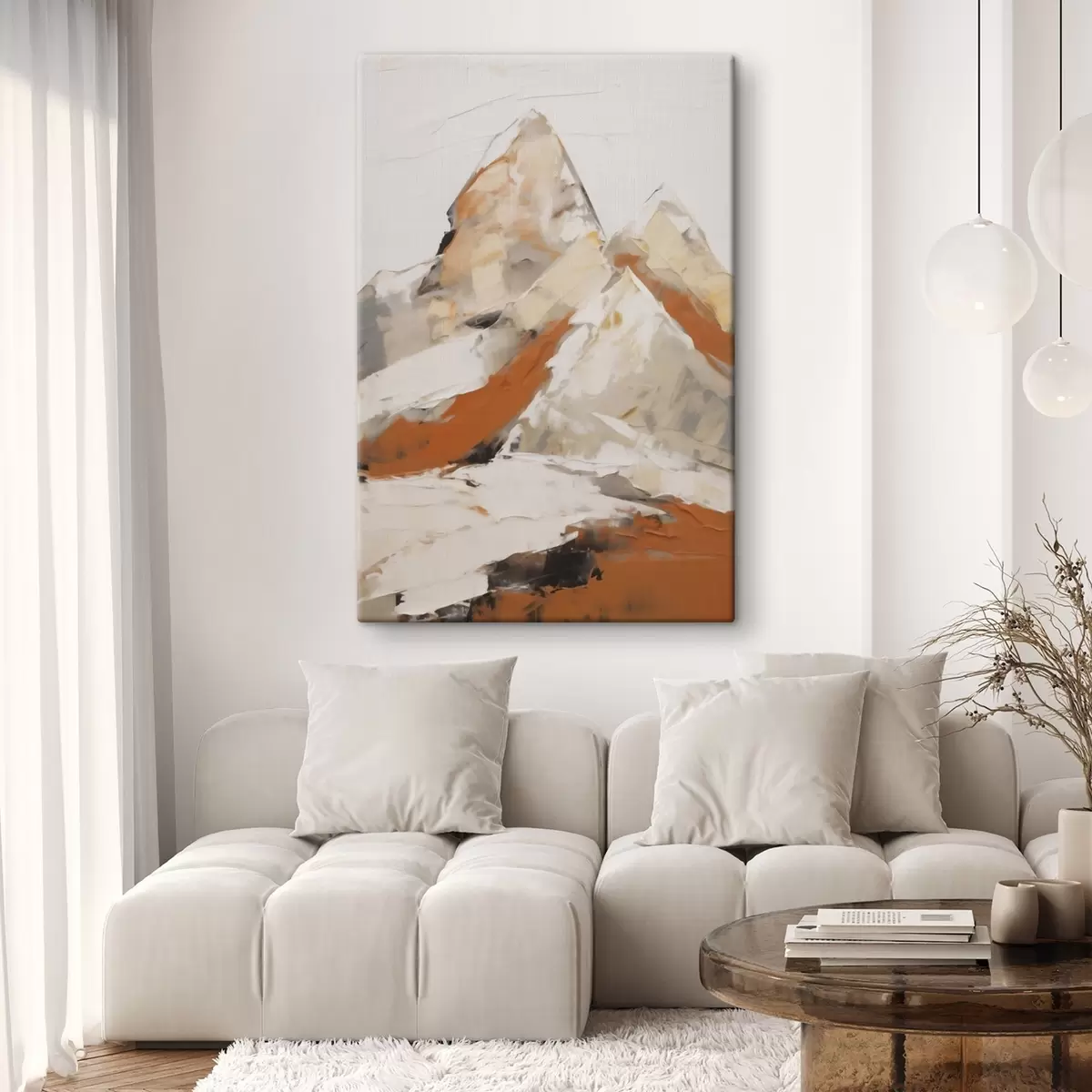  Schilderijen Abstracte bergen, imitatie van een schilderij s51126