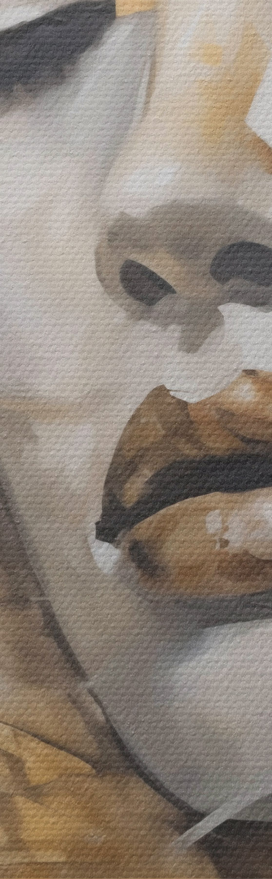  Schilderijen Abstract portret van een jonge vrouw, geïnspireerd op een schilderij s51130