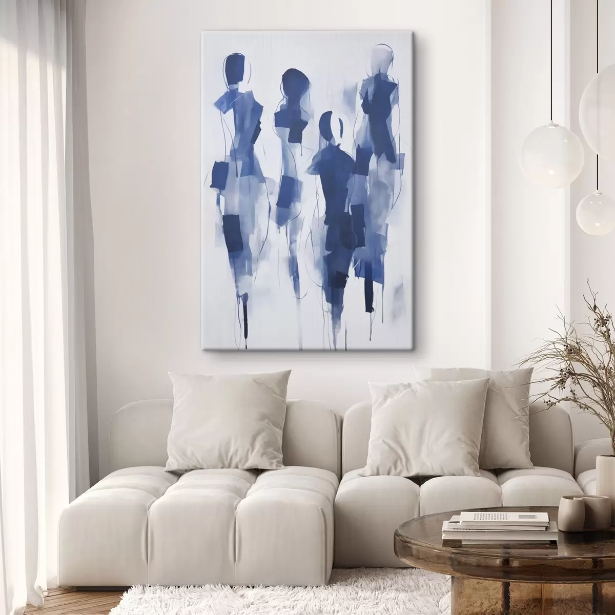  Schilderijen Abstracte silhouetten, schilderijimitatie s51131